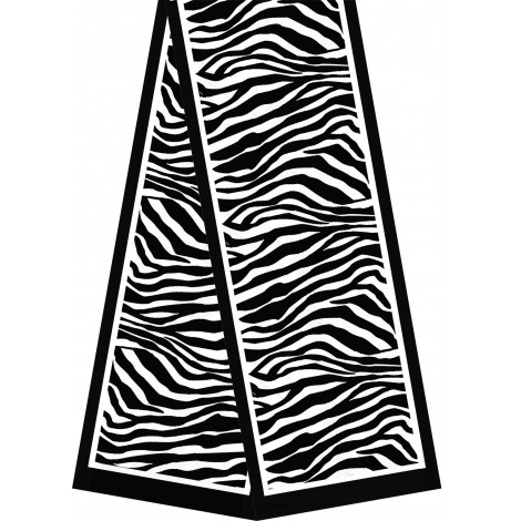 Echarpe Blanche Satin Dévoré 180x32cm ZEBRA