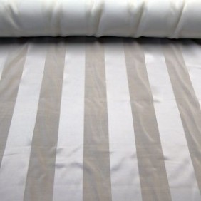 Mousseline Bandes satin pure soie - Au mètre