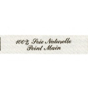 Sew-on label - 100% Soie Naturelle Peint Main