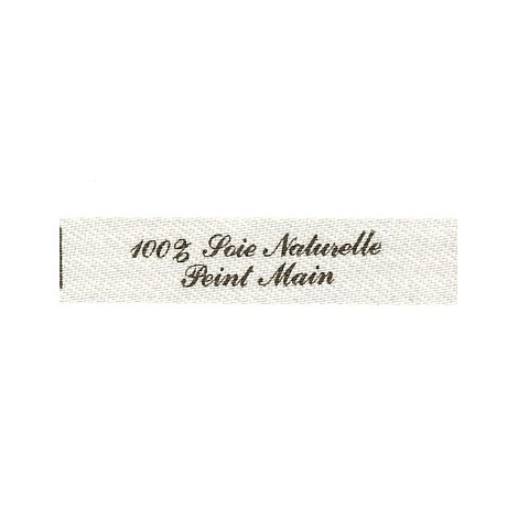 Etiquette à coudre - 100% Soie Naturelle Peint Main