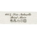 Sew-on label - 100% Soie Naturelle Peint Main + Washing symbols