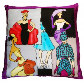 Housse de coussin en soie - pongé 10 - 40x 40 cm 