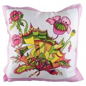 Housse de coussin en soie - pongé 10 - 40x 40 cm 