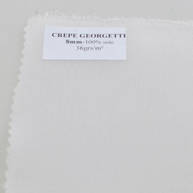 Crepe Georgette 8 - Machine-rolled Hem scarf 180 x 45 cm