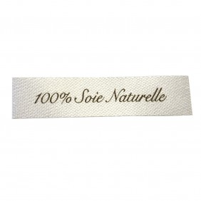 Sew-on label - 100% Soie Naturelle Peint Main