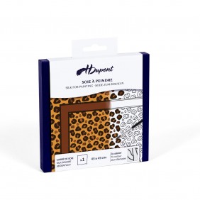 Outlined Square Scarf - Ponge 9 silk