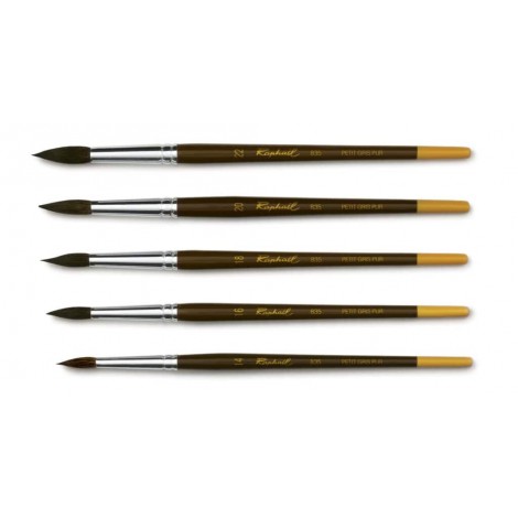 Raphael Watercolor Brush, Small Grey 835
