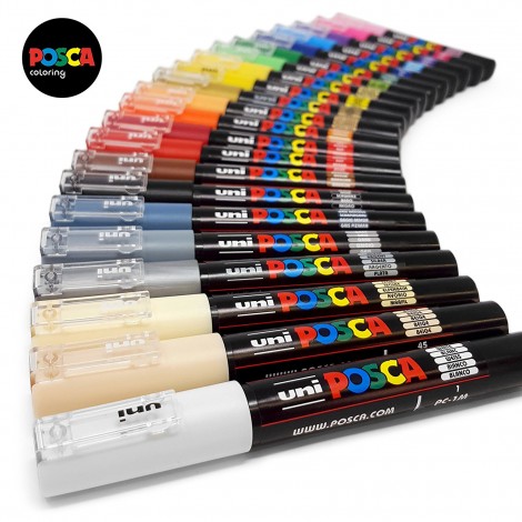 Marqueur Posca trait extra fin 1 mm - Boite de - Scrapmalin