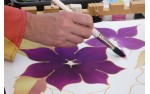 Steamable or heat-fixed paint for silk and wool